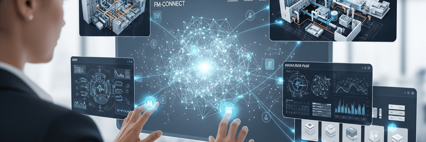 FM Connect System mit Website Microsites Wissensseiten und integriertem Dokumentenshop